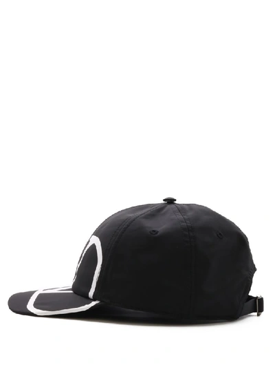 Valentino Garavani Vlogo Printed Techno Baseball Hat In Black