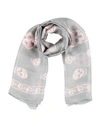 Alexander Mcqueen Scarves In Grey