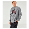 Nike Jordan Men's Jordan Mashup Jumpman Classics Fleece Crewneck Sweatshirt In Grey