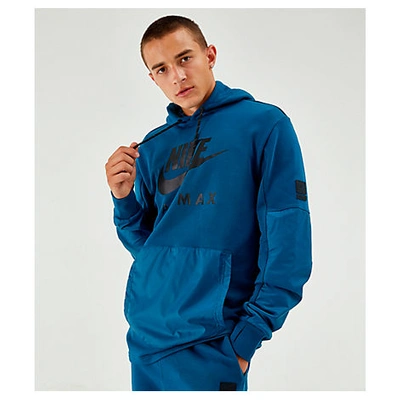 Nike Men's Air Max French Terry Hoodie In Blue ModeSens - Main Image