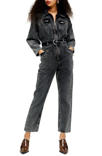 Topshop Black Denim Jumpsuit Denim Utility Jumpsuit Topshop Best Sale