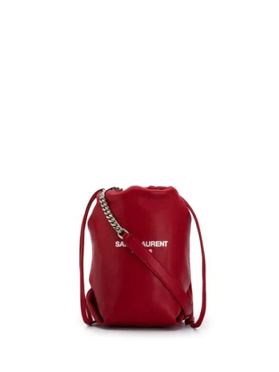 Saint Laurent Teddy褡裢手拿包 - 红色 In Red