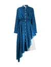 NATASHA ZINKO CHECK ASYMMETRIC SHIRT DRESS,14140892
