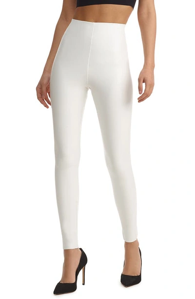 Commando Perfect Control Faux Leather Leggings In White