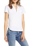 Frank & Eileen Pocket Tee In White/ Black Super Fine Stripe