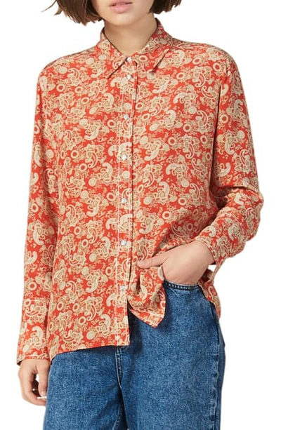 Sandro Lanni Paisley-print Western Shirt In Red