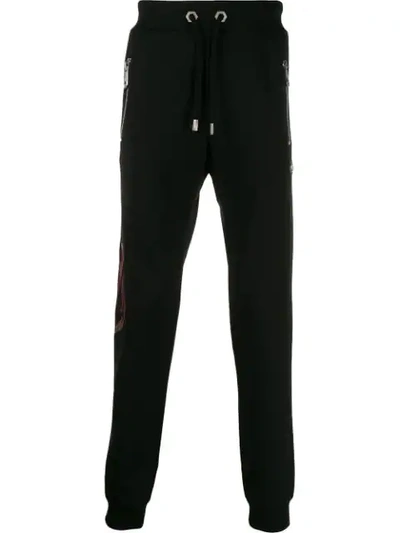 Philipp Plein Logo Embroidered Track Trousers In Black