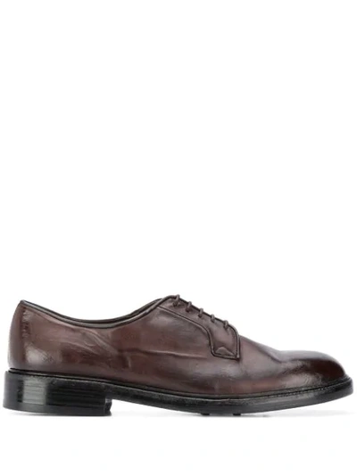 Green George Dark Brown Leather Shoes In Brown