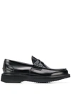 Green George Classic Slip-on Loafers In Black