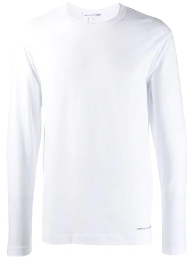 Comme Des Garçons Shirt Long-sleeved T-shirt In White