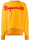 DSQUARED2 DSQUARED2 OVERSIZED LOGO JUMPER - 黄色