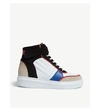 CLAUDIE PIERLOT LEATHER AND SUEDE HIGH-TOP TRAINERS,25906431