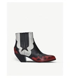 GOLDEN GOOSE SUNSET FLOWERS COLOUR-BLOCKED LEATHER COWBOY BOOTS