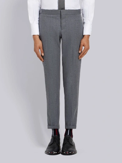 Thom Browne Rwb Stripe Skinny Trouser In Grey