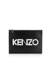 KENZO COLORBLOCK LEATHER CLUTCH,11025631