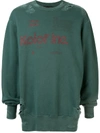 Kolor Logo Distressed Sweatshirt In Green
