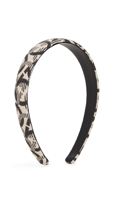 Ferragamo Gancini Headband In Natural Print