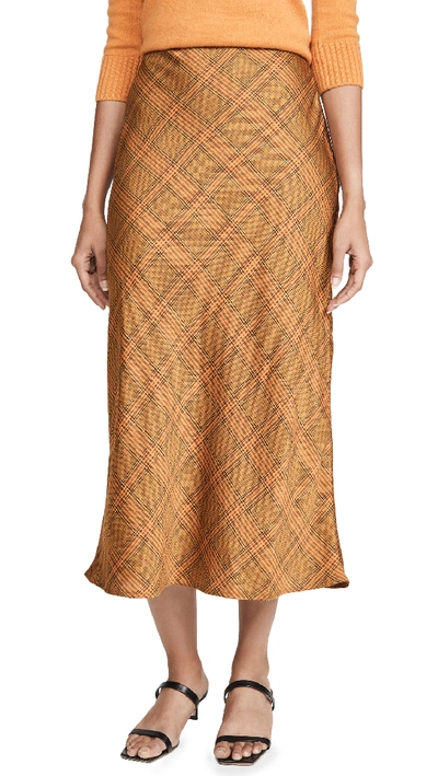 C/meo Collective No Time Skirt In Copper Check