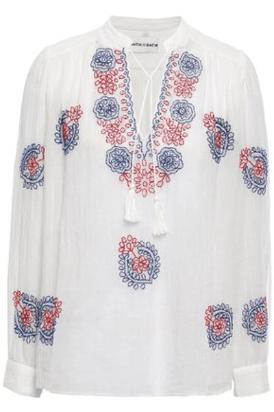 Antik Batik Woman Ryma Embroidered Cotton-gauze Blouse Off-white