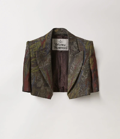 Vivienne Westwood Cropped Jacket New Tapestry Hunt Fire