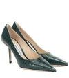 JIMMY CHOO LOVE 85 CROC-EFFECT LEATHER PUMPS,P00413296