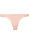 STELLA MCCARTNEY EMMA LOVING LACE-TRIMMED STRETCH-JERSEY AND MESH THONG