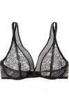 ERES BELLE DE NUIT CHAGRIN STRETCH-LACE SOFT-CUP TRIANGLE BRA