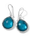 Ippolita Sterling Silver Wonderland Malibu Mother-of-pearl & Clear Quartz Doublet Drop Earrings In Blue