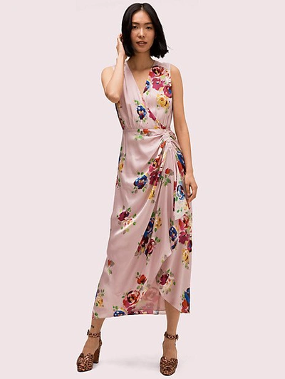 kate spade floral bouquet midi dress Kate Spade Floral Bouquet Silk Twill Midi