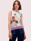 KATE SPADE RARE ROSES SWEATER VEST,SMALL