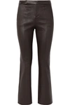 EQUIPMENT SEBRITTE CROPPED LEATHER FLARED trousers