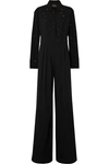 MAX MARA PARANA CRYSTAL-EMBELLISHED SILK-GEORGETTE AND CREPE JUMPSUIT