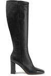 GIANVITO ROSSI 85 SMOOTH AND PATENT-LEATHER KNEE BOOTS