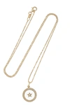 ANDREA FOHRMAN FULL/ NEW MOON 18-KARAT GOLD, ENAMEL AND DIAMOND NECKLACE