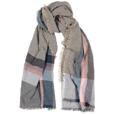 Begg & Co Washed Beaufort Checked Lambswool-blend Scarf