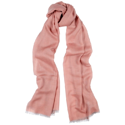 Begg & Co Wispy Pink Fine-knit Cashmere Scarf