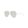 LINDA FARROW LUXE COLT GOLD-PLATED AVIATOR-STYLE SUNGLASSES,3028432