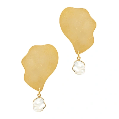 Liya Gold-plated Pearl Drop Earrings