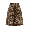 Dolce & Gabbana Leopard-print Wool-crepe Skirt