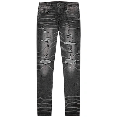 Amiri Grey Ripped Skinny Jeans ModeSens