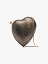 SAINT LAURENT SAINT LAURENT METALLIC GOLD HEART MINI LEATHER BAG,4662121EZ0J14037442