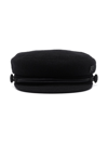 Maison Michel Abby Embellished Wool-felt Cap In Black
