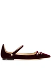 JIMMY CHOO LAYTON VELVET FLATS