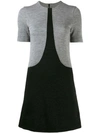 Givenchy Two-tone T-shirt Dress In Black