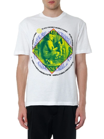 Mcq By Alexander Mcqueen White Cotton Printed T Shirt