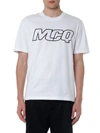 MCQ BY ALEXANDER MCQUEEN WHITE COTTON T SHIRT WITH LOGO,11026287