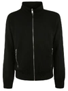 Prada Reversible Knitted Bomber Jacket In Black