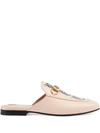 Gucci Princetown Leather Slipper With Mystic Cat In Neutrals