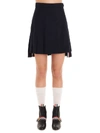 Thom Browne Women Mini Dropped Back Pleated Skirt In School Uniform Plain Weave In Blue