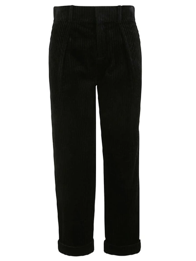 Saint Laurent Cropped Trousers In Black